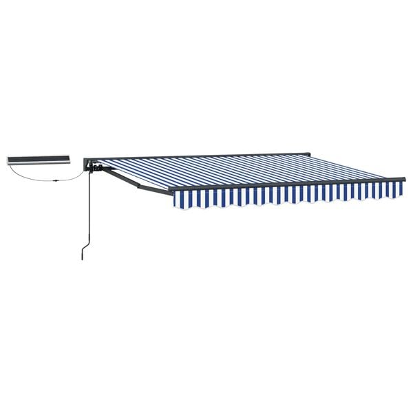 vidaXL Cort electric retractabil Albastru și Alb 2,5 x 2 m