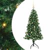vidaXL Pom de Crăciun Artificial pentru Colț Verde 150 cm PVC și Metal