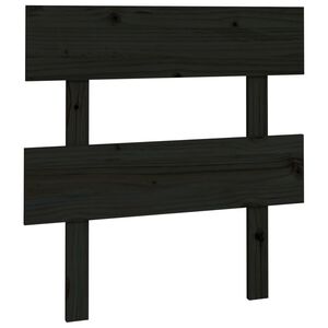 vidaXL Tăblie de pat, negru, 103,5x3x81 cm, lemn masiv de pin