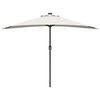 vidaXL Parasol de Grădină Nisipiu 294 x 150 x 224 cm Poliester și oțel