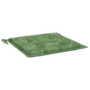 vidaXL Perne pentru scaune 4 pcs Verde și alb 50 x 50 x 4 cm