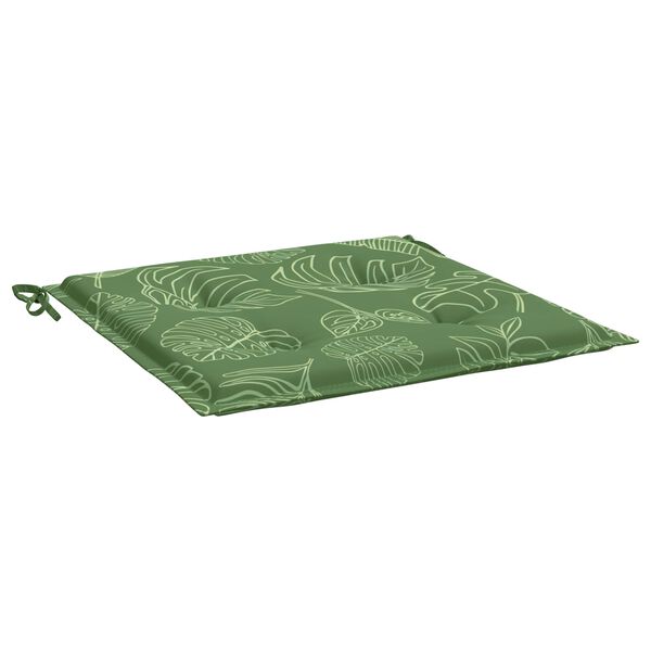 vidaXL Perne pentru scaune 4 pcs Verde și alb 50 x 50 x 4 cm