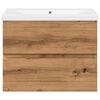 vidaXL Dulap pentru chiuvetă lavoar &icirc;ncorporat, stejar artizanal