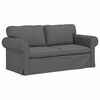 vidaXL Set de canapea 2 pcs Gri &icirc;nchis 175 x 82 x 80 cm țesătură