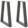 vidaXL Picioare de masă &icirc;n formă de V, 2 buc., antracit, 50x(72-73,3) cm, oțel