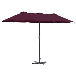 vidaXL Parasol de Grădină 370 x 197 x 239 cm Poliester și Aluminiu