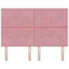 vidaXL Tăblie cap cu headboard Roz 160 cm Piele artificială