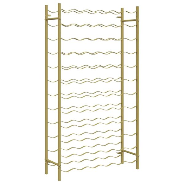 vidaXL Suport sticle de vin pentru 72 sticle, auriu,metal