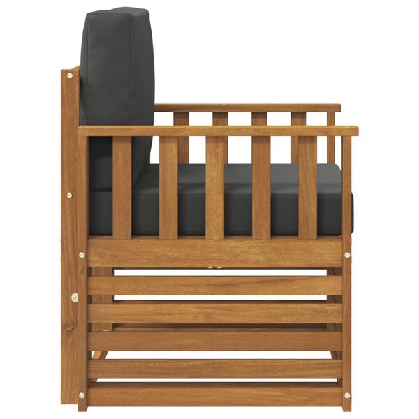 vidaXL Set de canapele de exterior Lemn de acacia solid și poliester