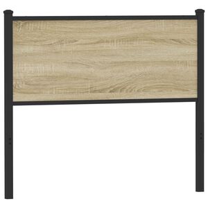 vidaXL Tăblie de pat de schimb, stejar sonoma, 107 cm, lemn prelucrat și oțel