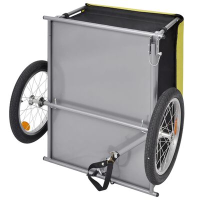 vidaXL Remorcă pentru bicicletă, negru și galben, 65 kg
