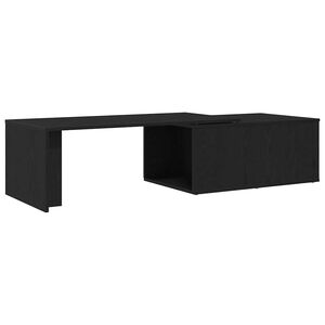 vidaXL Masă de cafea Stejar Negru 150 x 50 x 35 cm Lemn prelucrat
