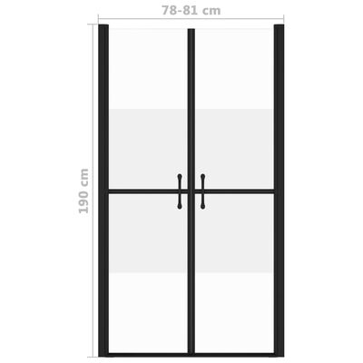 vidaXL Ușă cabină de duș, jumătate mată, (78-81)x190 cm, ESG