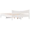 vidaXL Cadru de pat fără saltea, alb, 160x200 cm, lemn masiv pin