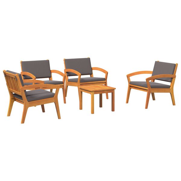 vidaXL Set bistro Maro 45 x 45 x 38cm Lemn masiv de acacia