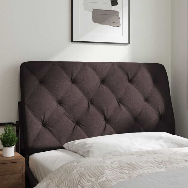 vidaXL Pernă pentru tăblie de pat maro &icirc;nchis, 100 cm, material textil