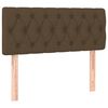 vidaXL Pat box spring cu saltea, maro &icirc;nchis, 120x200 cm, textil