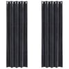 vidaXL Perdele opace 2 buc. Gri &icirc;nchis 140 x 245 cm Catifea