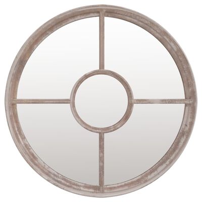 vidaXL Oglindă rotundă,nisip,60x4 cm,fier,pentru utilizare în interior