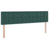 vidaXL Pat cu storage cu saltea cu headboard Verde &icirc;nchis 100 x 200 cm