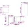 vidaXL Cabinet TV Pe perete 4 pcs Lemn Vechi Lemn compozit