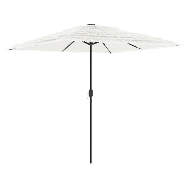 vidaXL Umbrelă soare de grădină st&acirc;lp din oțel, alb 248x248x248cm