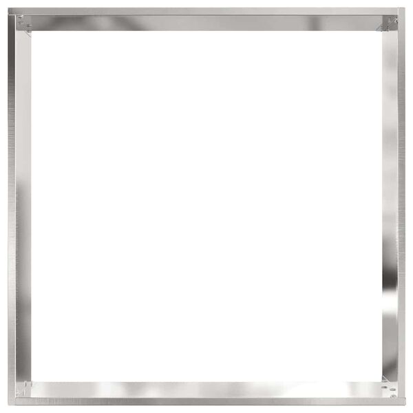 vidaXL Margine pentru gazon Argintiu 50 x 50 x 13 cm Oţel inoxidabil