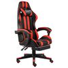 vidaXL Scaun de racing suport picioare negru/roșu piele ecologică