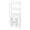 vidaXL Dulap de baie Albuquerque din lemn, alb, 46 x 24 x 117,5 cm