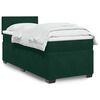 vidaXL Pat box spring cu saltea, verde închis, 90x190 cm, catifea