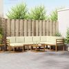 vidaXL Set de canapele de exterior cu pernă 9 pcs Natural și Crem