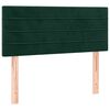 vidaXL Pat box spring cu saltea, verde &icirc;nchis, 80x200 cm, catifea