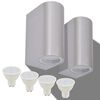 vidaXL Corp iluminat LED perete exterior 2 buc, rotund, sus/jos
