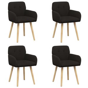 vidaXL Scaune de dining 4 buc. Boucl&eacute; Negru 59 x 57 x 85 cm