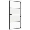 vidaXL Ușă de interior negru 93x201,5 cm sticlă securiz./aluminiu slim