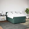 vidaXL Pat box spring cu saltea, verde închis, 160x200 cm, catifea