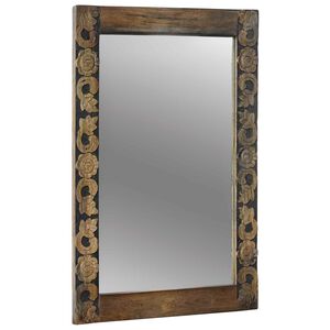 vidaXL oglindă de perete Maro Nuc 70 x 50 cm Lemn prelucrat și sticlă
