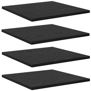 vidaXL Raft pentru cărți 4 pcs Negru 40 x 40 x 1,5 cm Lemn compozit