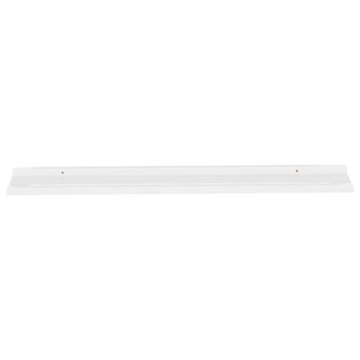 vidaXL Rafturi de perete, 4 buc., alb extralucios, 115x9x3 cm