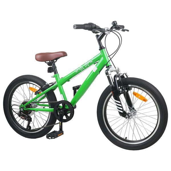 vidaXL Kids Mountain Bike 20 Inci 6-Speed pentru 5-8 ani Verde