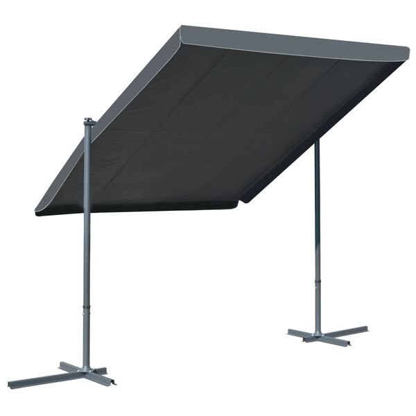 vidaXL Pavilion acoperiș &icirc;nclinabil retractabil antracit 350x253x196cm
