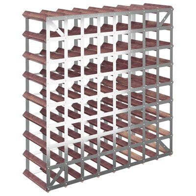 vidaXL Suport sticle de vin, 72 sticle, maro, lemn masiv de pin
