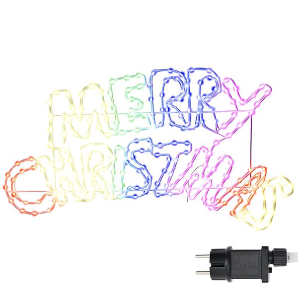 vidaXL Semn de Crăciun cu 240 LED Multicolour 100 x 50 cm PVC