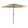 vidaXL Umbrelă soare de grădină cu st&acirc;lp din oțel, maro 248x248x248 cm