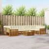 vidaXL Set de canapele de exterior cu pernă 8 pcs Natural și Crem