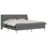 vidaXL Cadru de pat cu saltea Gri &icirc;nchis 180 x 200 cm țesătură