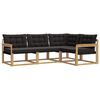 vidaXL Set de canapele de exterior 4 buc. Alb și negru