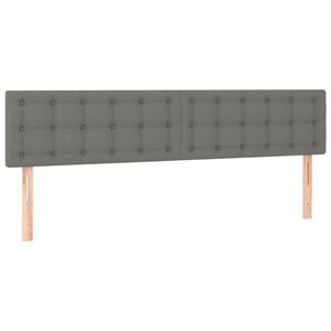 vidaXL Tăblii de pat, gri &icirc;nchis, 160x5x78/88 cm, textil