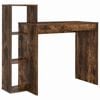 vidaXL Birou Stejar fumuriu Lemn prelucrat 100 x 40 x 90 cm