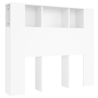 vidaXL Tăblie de pat cu dulap, alb, 120x18,5x102,5 cm